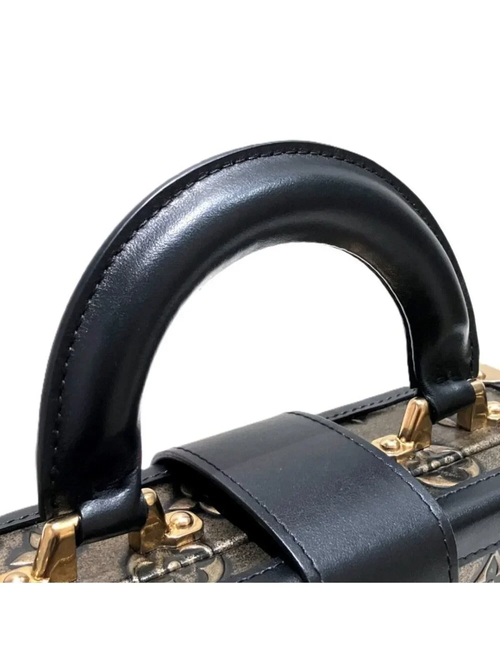 Louis Vuitton Petite Malle Capital Handbag Leather